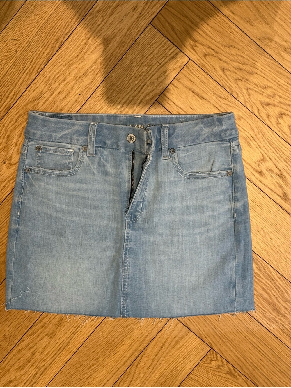 American Eagle Outfitters Light Wash Denim Skirt